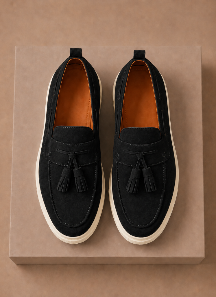 Men's Tassel Loafer Sneakers – Suede Casual Slip-On | Areleon