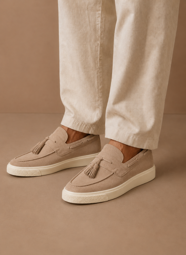 Men's Tassel Loafer Sneakers – Suede Casual Slip-On | Areleon