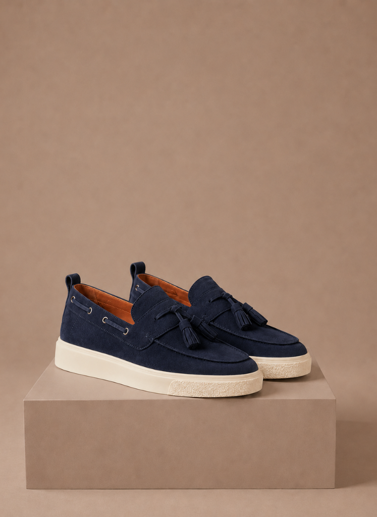 Men's Tassel Loafer Sneakers – Suede Casual Slip-On | Areleon
