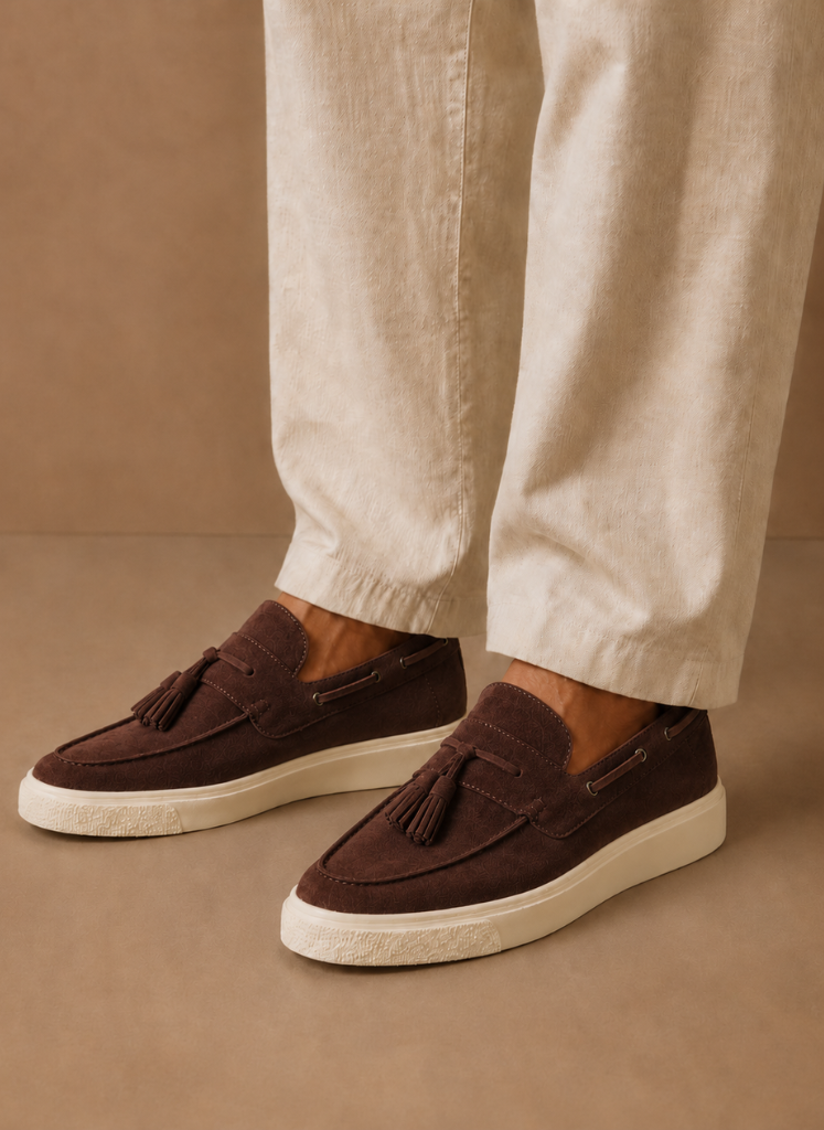 Men's Tassel Loafer Sneakers – Suede Casual Slip-On | Areleon