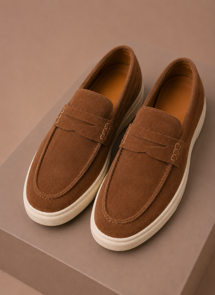 Men's Suede Penny Loafers – Premium Lightweight Slip-On | Areleon
