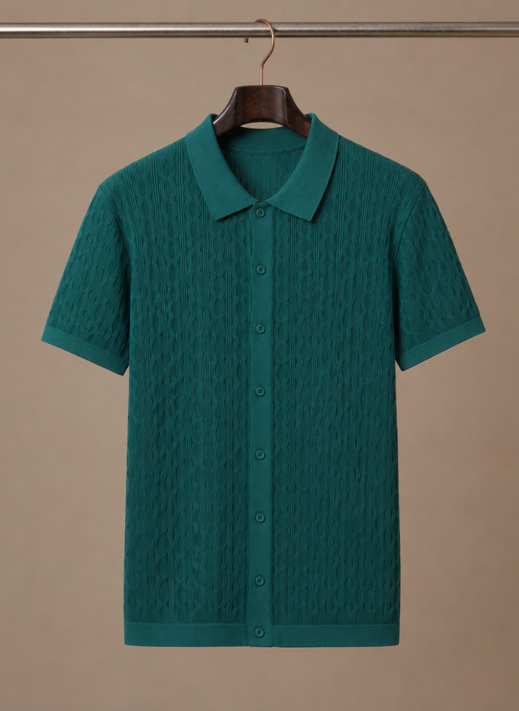 Men's Textured Polo Shirt – Breathable Smart Casual | Areleon