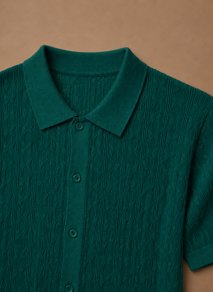 Men's Textured Polo Shirt – Breathable Smart Casual | Areleon