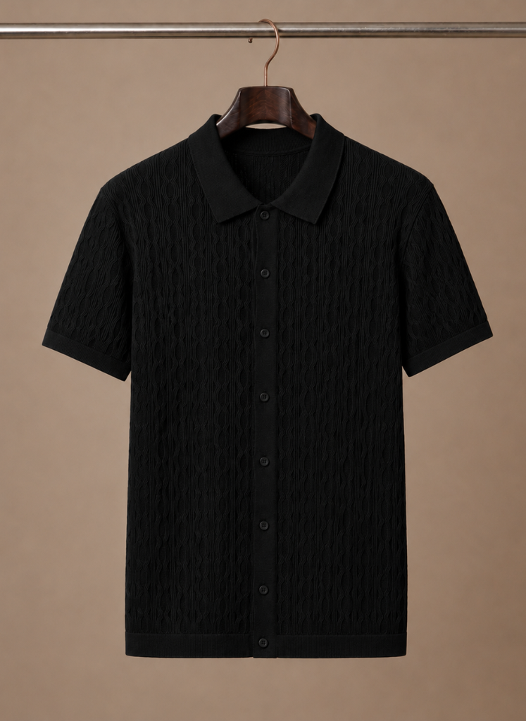 Men's Textured Polo Shirt – Breathable Smart Casual | Areleon