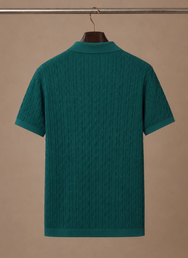 Men's Textured Polo Shirt – Breathable Smart Casual | Areleon