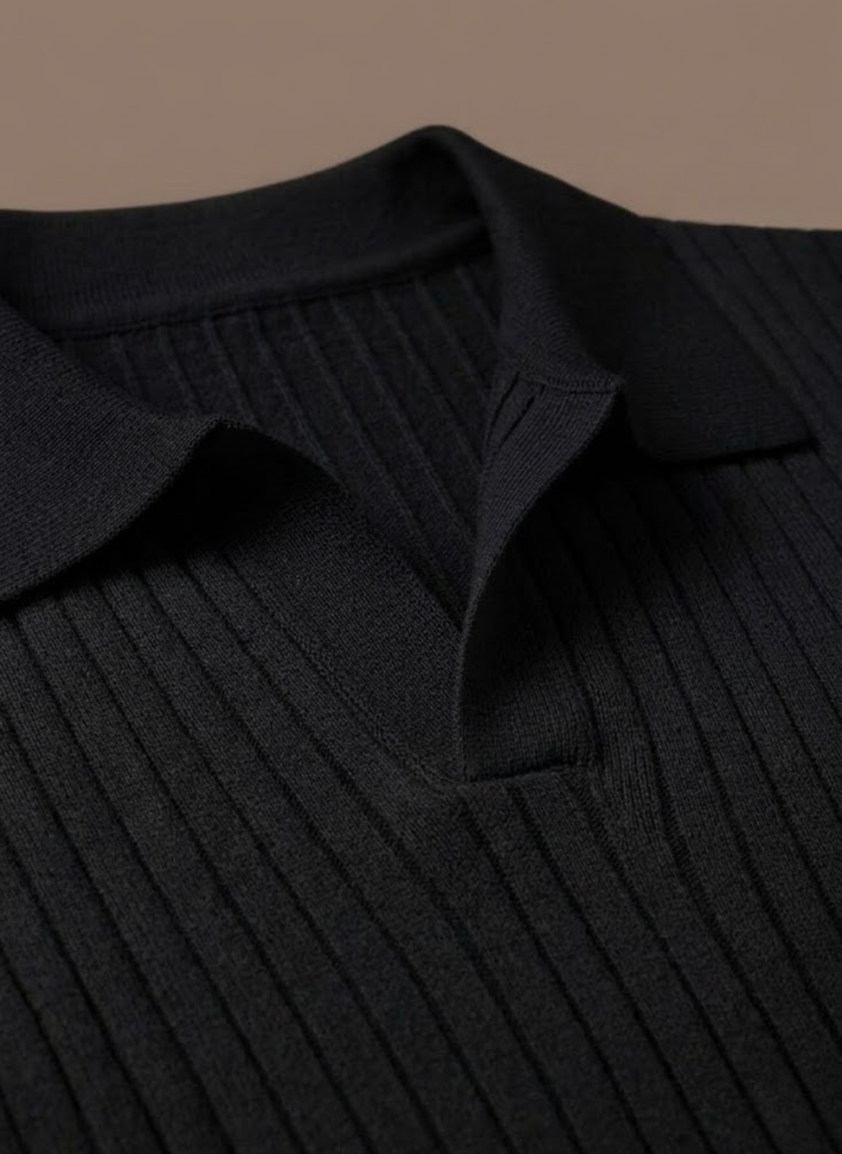 Men's Ribbed Knit Polo Shirt – Lightweight Summer Casual | Areleon
