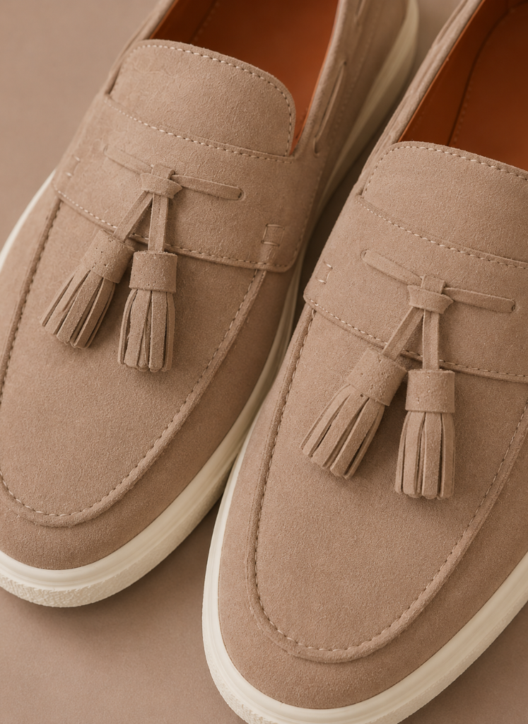 Men's Tassel Loafer Sneakers – Suede Casual Slip-On | Areleon