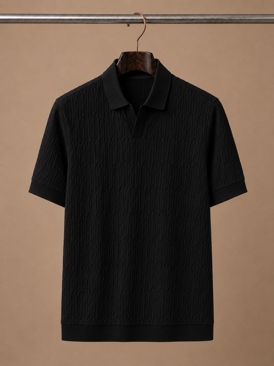 Men's Luxury Knit Polo Shirt – Soft Textured Summer | Areleon