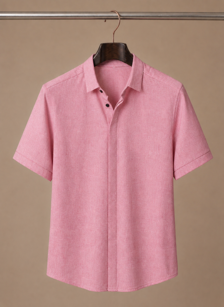 Men's Short Sleeve Linen Style Cotton Shirt – Smart Casual | Areleon