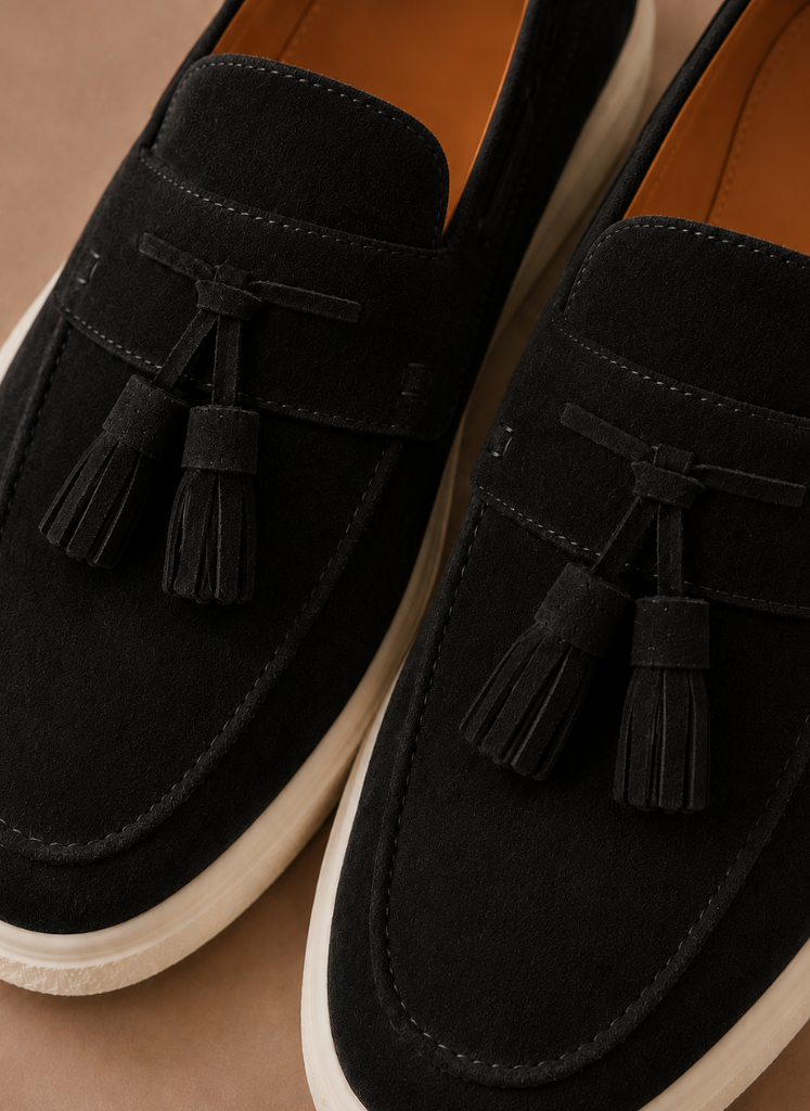 Men's Tassel Loafer Sneakers – Suede Casual Slip-On | Areleon
