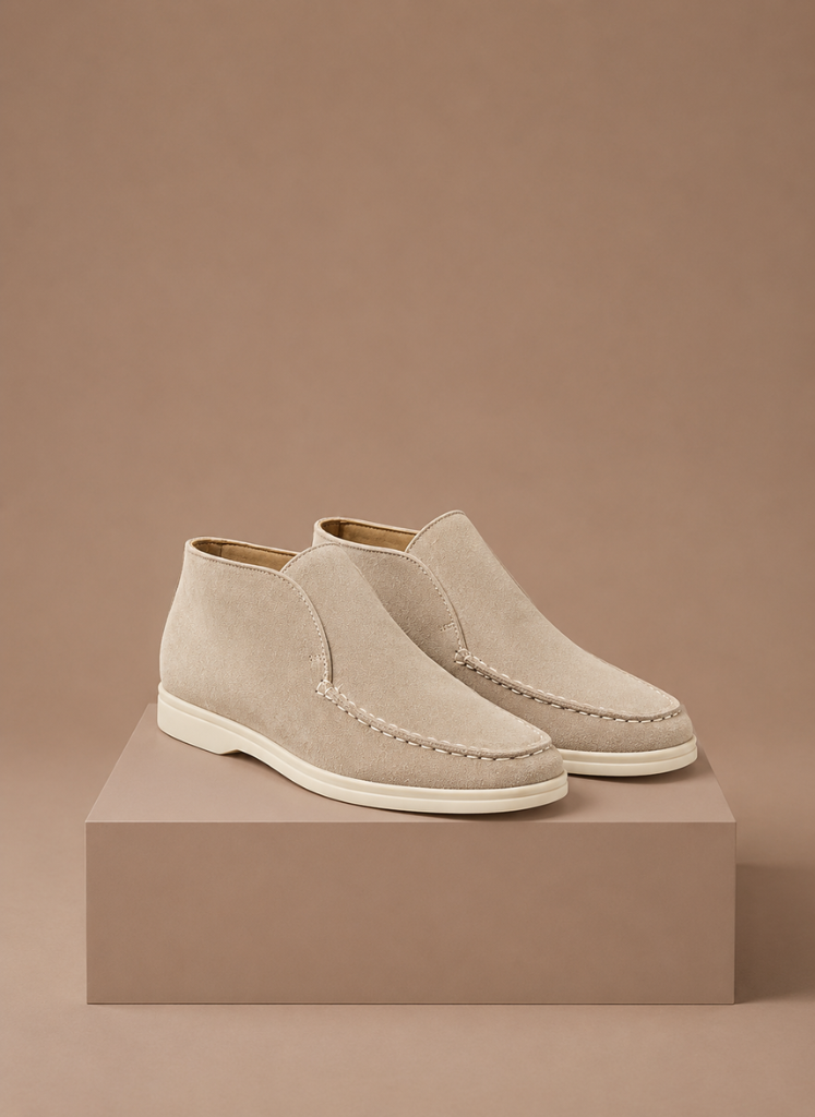 Men's Suede Ankle Loafers – Smart Casual Moc-Toe | Areleon
