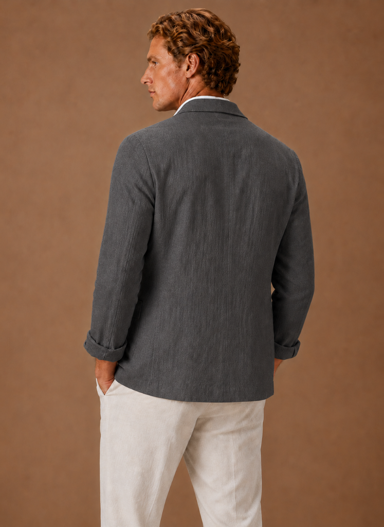 Men's Linen Style Blazer – Tailored Smart Casual Lightweight | Areleon