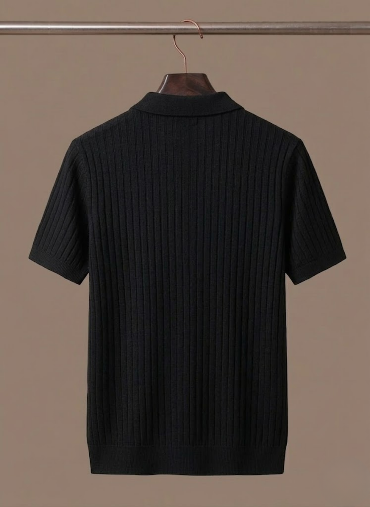 Men's Striped Knit Polo Shirt – Breathable Short Sleeve | Areleon