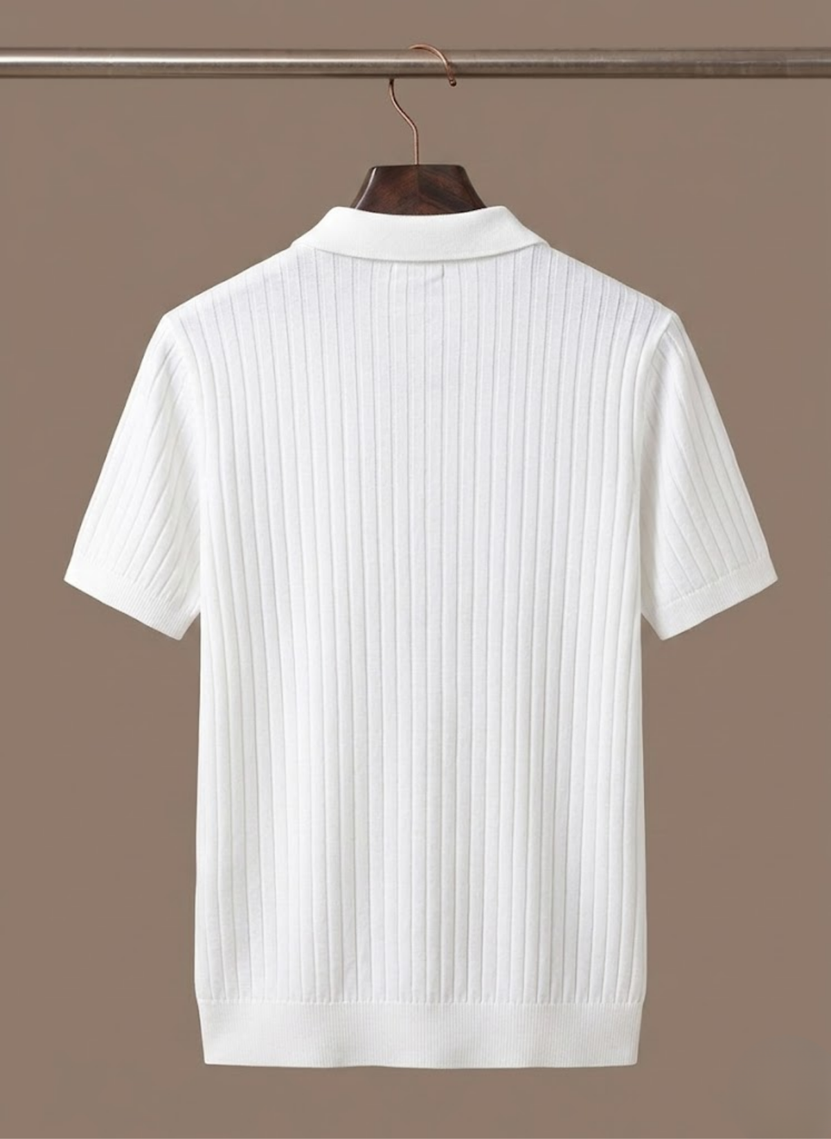 Men's Striped Knit Polo Shirt – Breathable Short Sleeve | Areleon