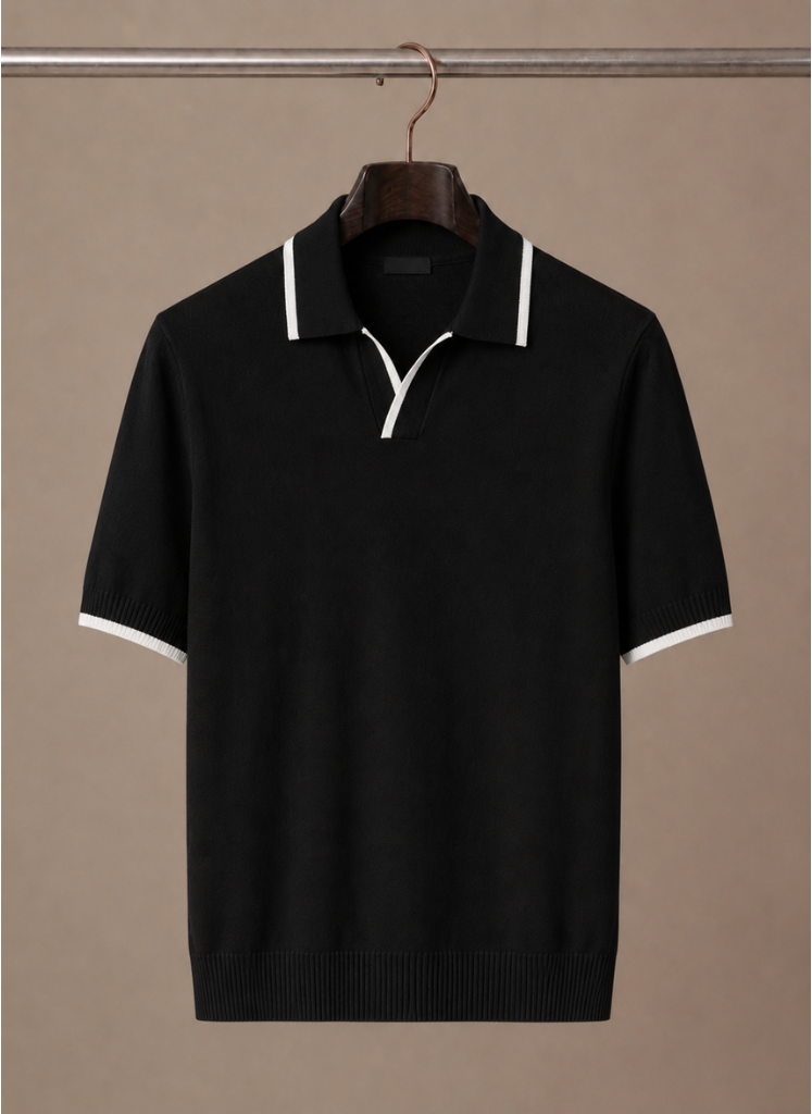 Men's Slim Fit Polo Shirt – Contrast Trim Cotton | Areleon