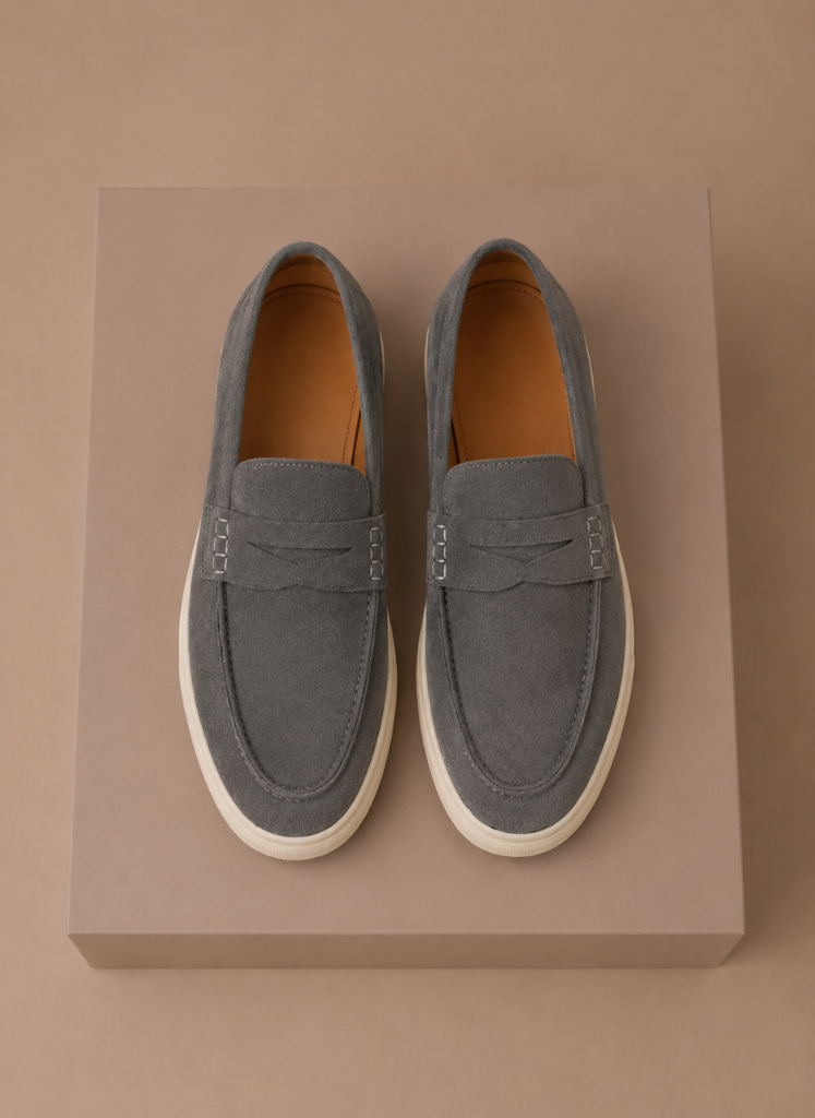 Men's Suede Penny Loafers – Premium Lightweight Slip-On | Areleon