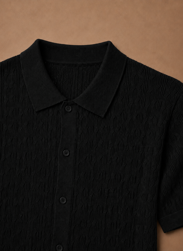 Men's Textured Polo Shirt – Breathable Smart Casual | Areleon