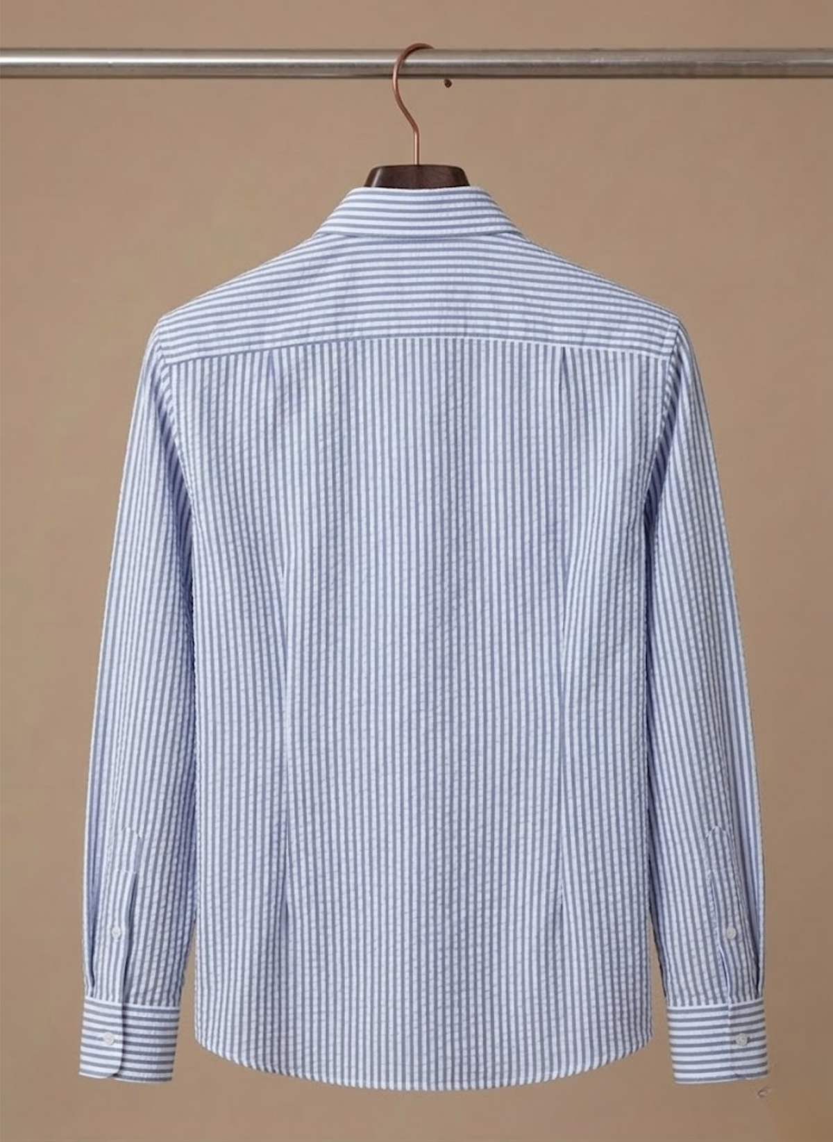 Men's Seersucker Striped Shirt – Breathable Summer Linen | Areleon