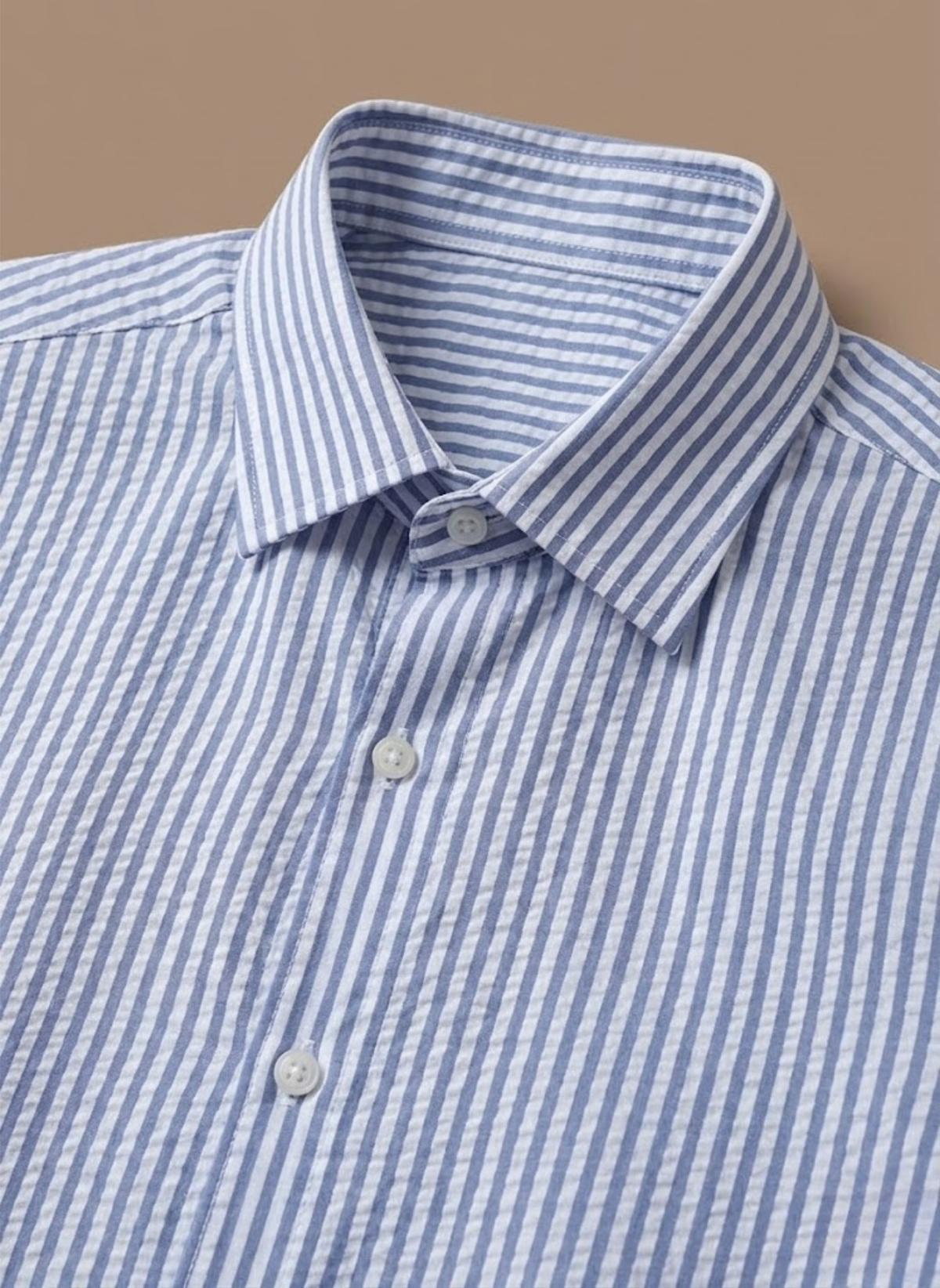 Men's Seersucker Striped Shirt – Breathable Summer Linen | Areleon