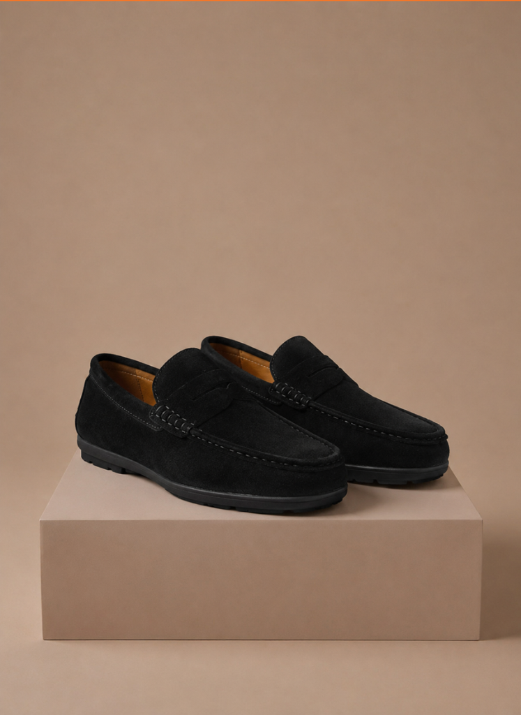 Men's Suede Driving Loafers – Soft Comfortable Slip-On | Areleon