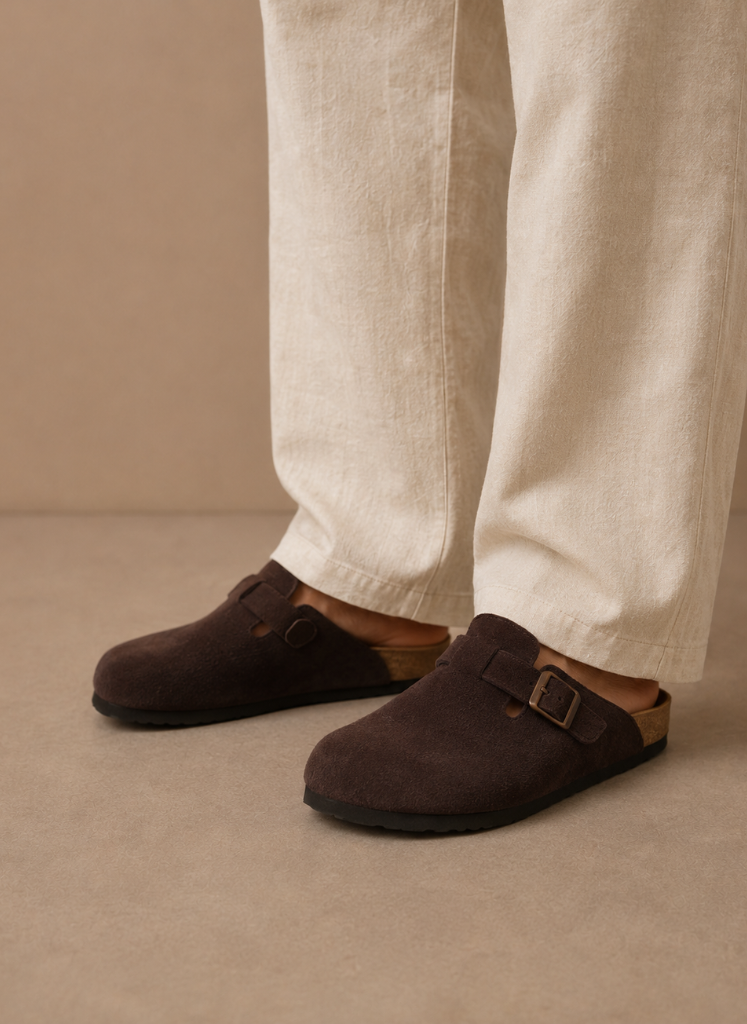 Men's Suede Slip-On Clogs – Comfortable Everyday Shoes | Areleon