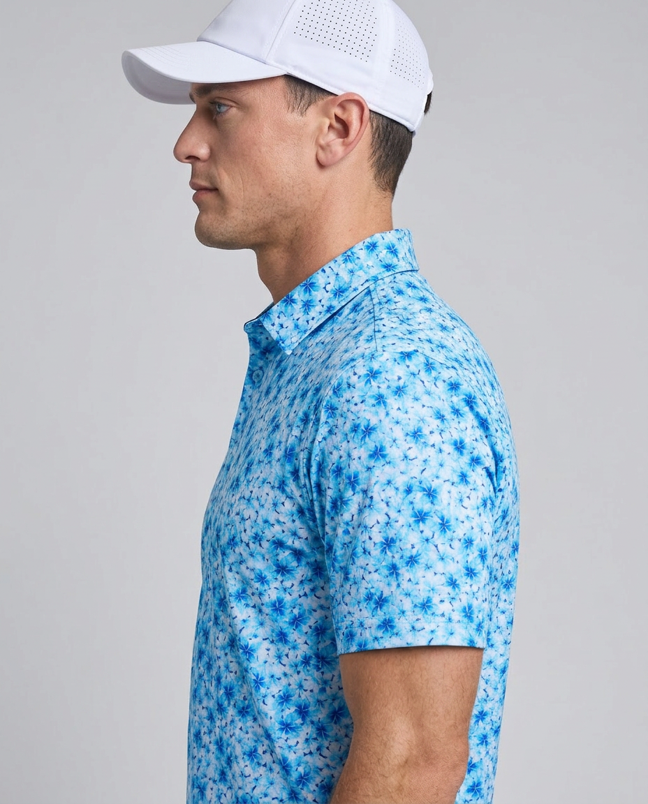 Men's Performance Hawaiian Floral Polo