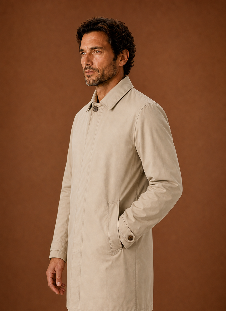 Men's Classic Trench Coat Lightweight Water-Resistant Jacket | Areleon